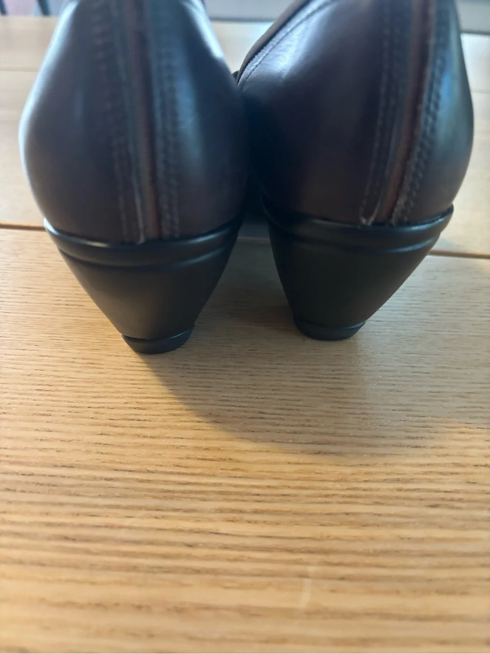 Privo by Clarks Comfort Mary Jane Heels Brown with Elastic Strap